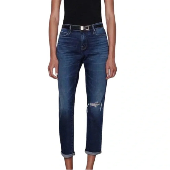 Frame Denim Women’s 30 Le Garçon In‎ Caribou Distressed Stretchy Jean - Picture 12 of 12
